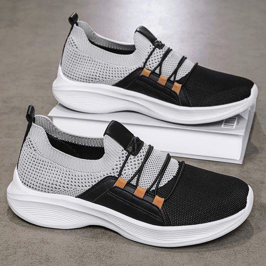 Ortopediska stickade sneakers – Ventilerande slip-on-skor med bekväma innersulor och halkfria sulor